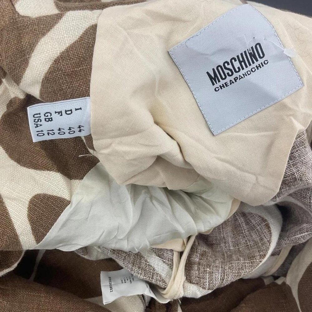 Moschino Cheap and Chic Giraffe Print Linen Blazer - Picture 2 of 3